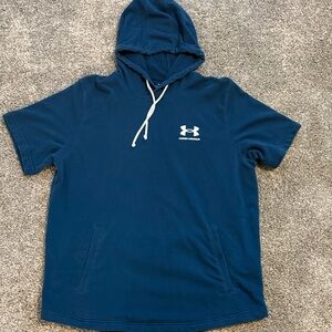 Under Armour Navy Short Sleeve Hoodie